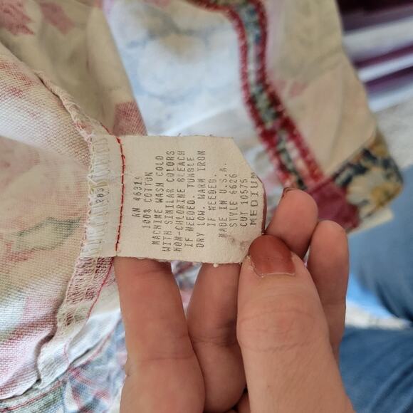 Vintage 90s Gotcha Covered Denim Floral Vest Size Medium - Picture 7 of 9